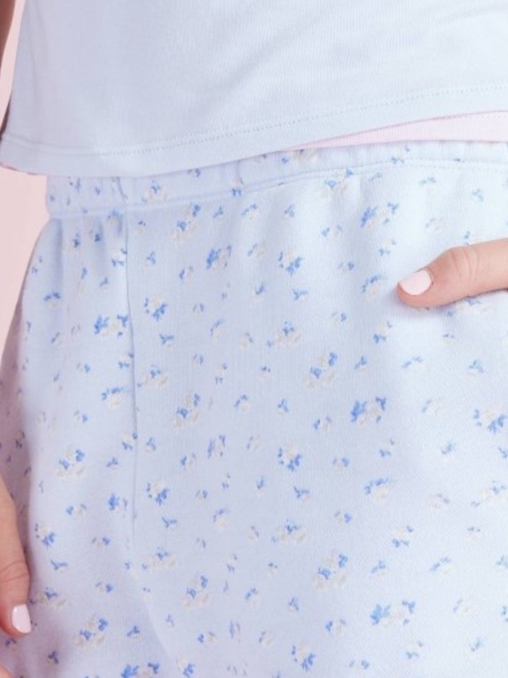 Esme Everblooming Rosettes Ditsy Wide
Leg Sweatpants 
LoveShackFancy Target blue - Picture 2 of 2